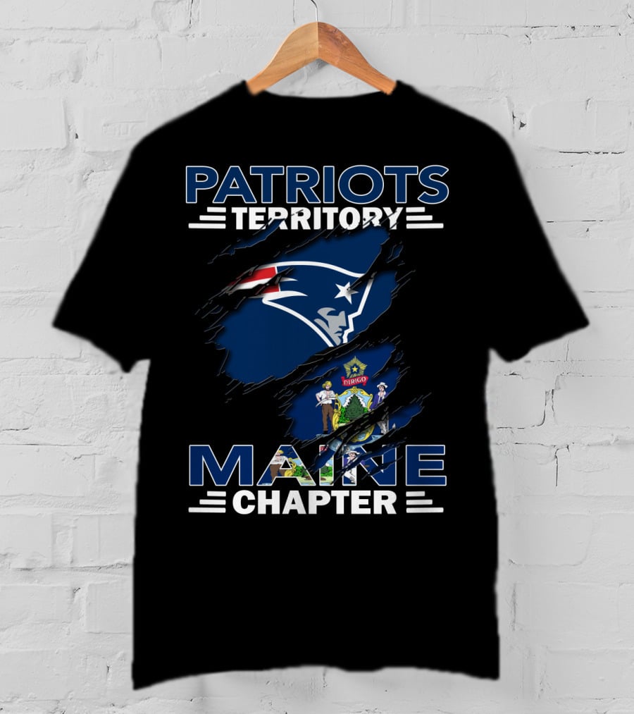 Patriots Territory Maine Chapter New England Flag T-Shirt