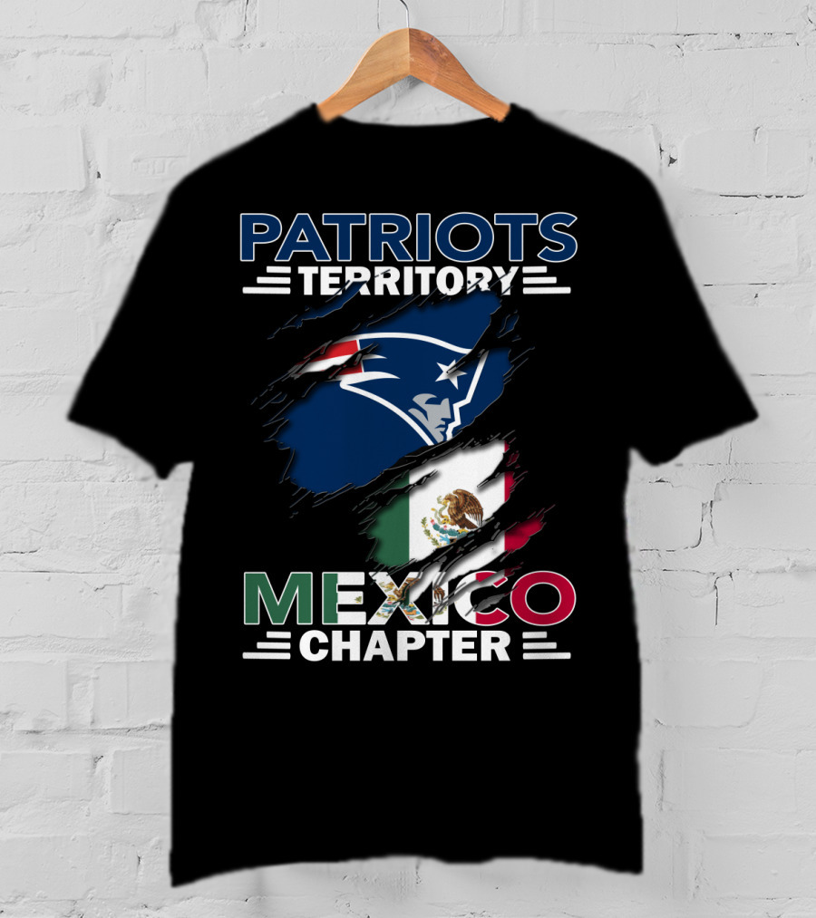 Patriots Territory Logo With Mexico Flag Chapter T-Shirt