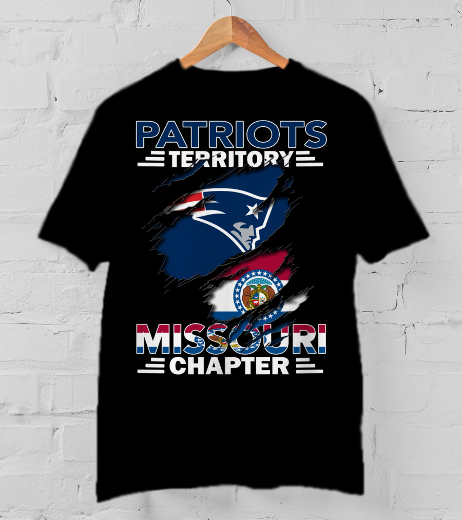 Patriots Territory Missouri Chapter New England Football Flag T-Shirt