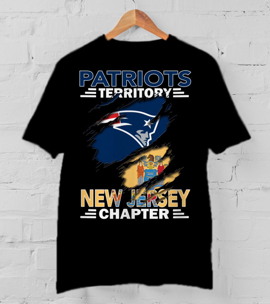 Patriots Territory New Jersey Chapter NFL Team Local Supporters T-Shirt