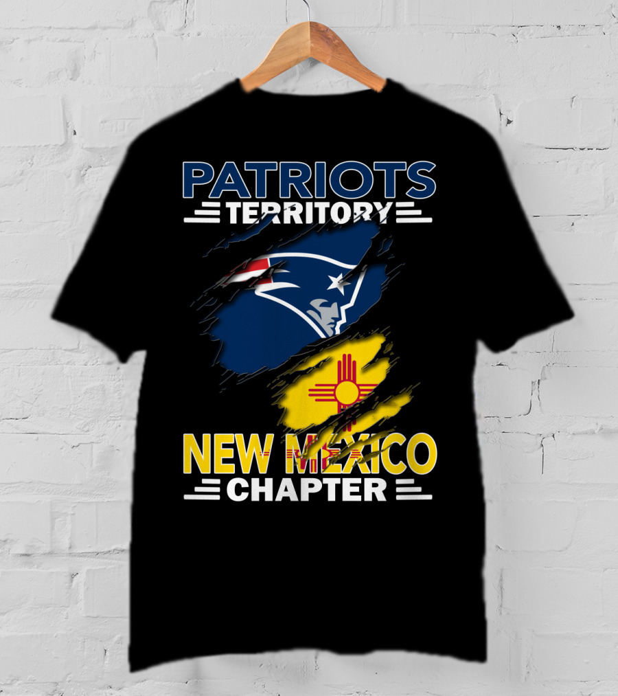 Patriots Territory New Mexico Chapter Patriots Head Logo And New Mexico Flag T-Shirt