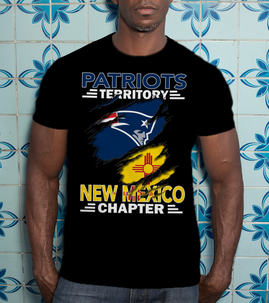 Patriots Territory New Mexico Chapter Patriots Head Logo And New Mexico Flag T-Shirt