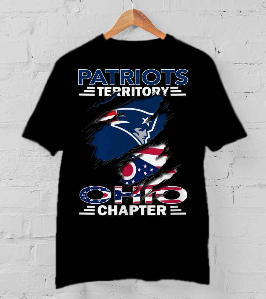 Patriots Territory Ohio Chapter Logo With American And Ohio Flag Elements T-Shirt