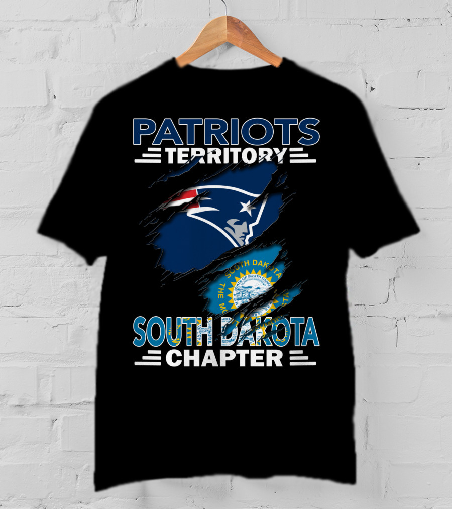 Patriots Territory South Dakota Chapter New England Patriots Logo And South Dakota Seal T-Shirt