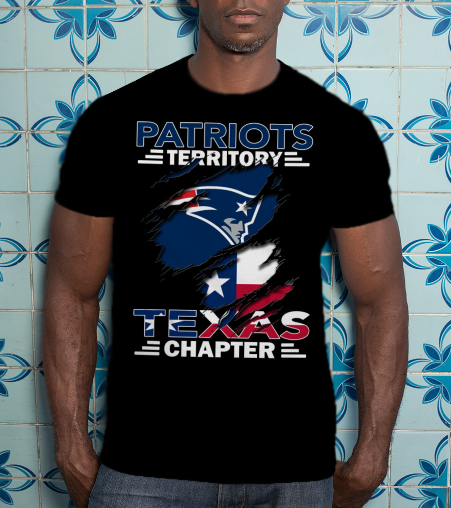 Patriots Territory Texas Chapter Ripped Flag T-Shirt