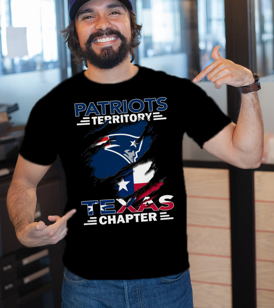 Patriots Territory Texas Chapter Ripped Flag T-Shirt