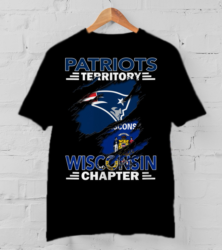 Patriots Territory Wisconsin Chapter Logo With State Flag Elements T-Shirt
