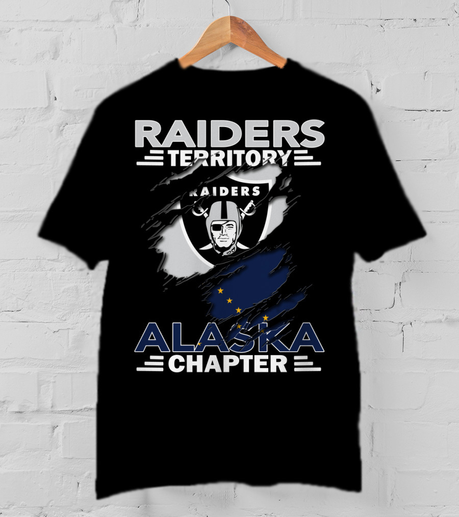 Raiders Territory Alaska Chapter Shield With Alaska Flag Integration T-Shirt