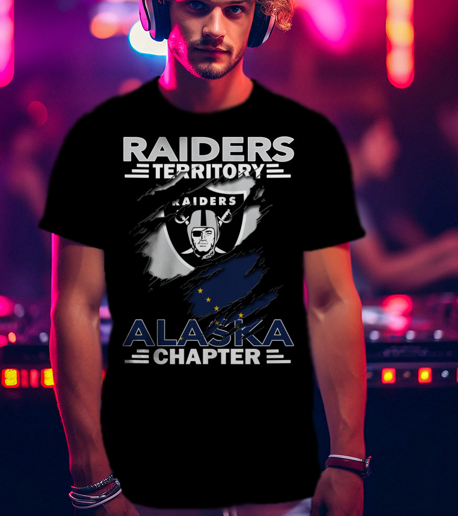 Raiders Territory Alaska Chapter Shield With Alaska Flag Integration T-Shirt