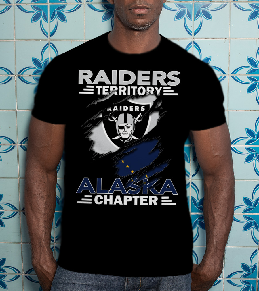 Raiders Territory Alaska Chapter Shield With Alaska Flag Integration T-Shirt