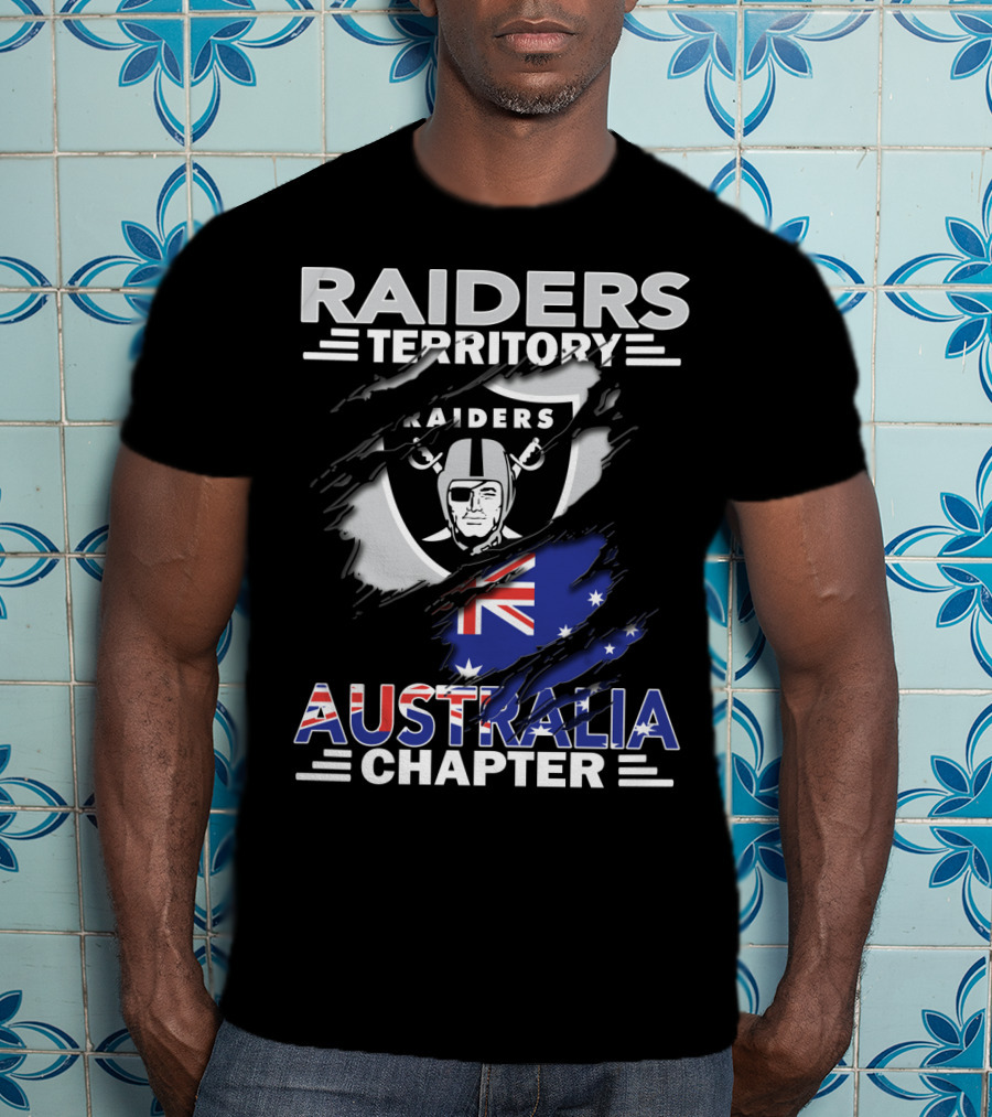 Raiders Territory Australia Chapter Australian Flag And Raiders T-Shirt