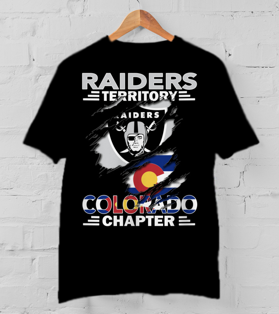 Raiders Territory Colorado Chapter Raiders Logo Colorado Flag T-Shirt