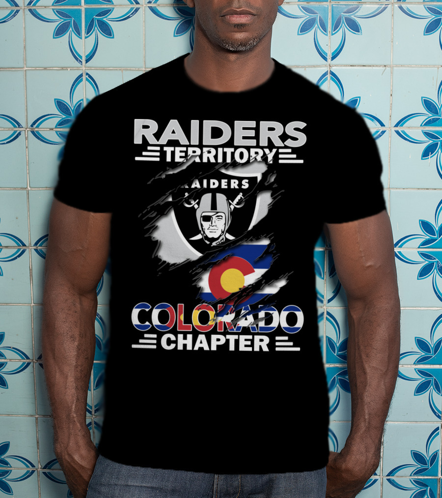Raiders Territory Colorado Chapter Raiders Logo Colorado Flag T-Shirt