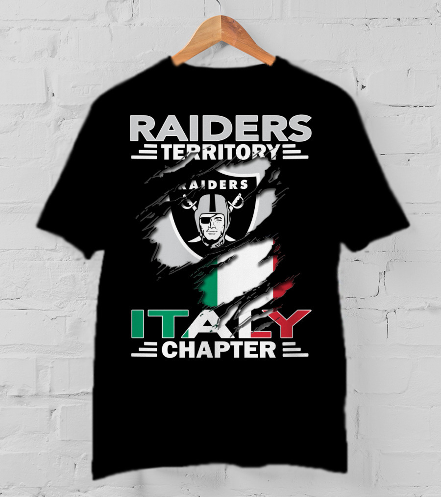 Raiders Territory Italy Chapter Flag Emblem T-Shirt
