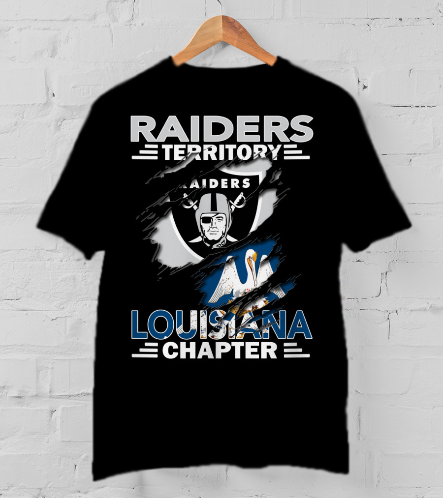 Raiders Territory Louisiana Chapter Pelican And Shield Emblem T-Shirt