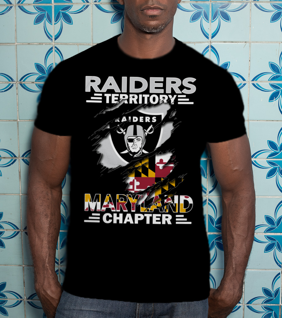 Raiders Territory Maryland Chapter Raiders Maryland Flag T-Shirt