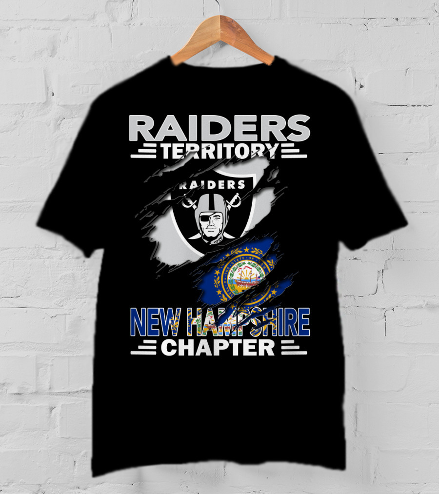 Raiders Territory New Hampshire Chapter Flag Emblem T-Shirt