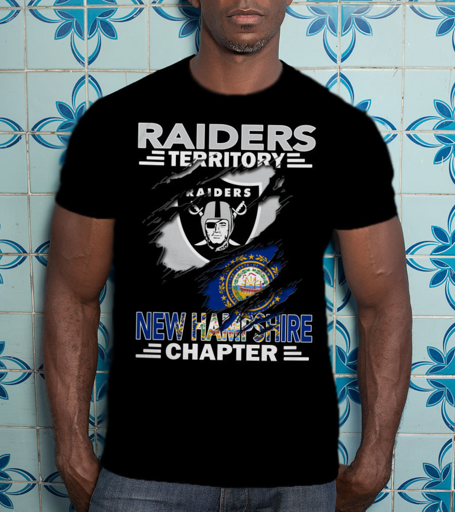 Raiders Territory New Hampshire Chapter Flag Emblem T-Shirt