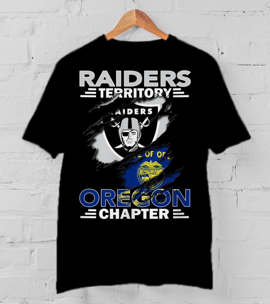 Raiders Territory Oregon Chapter State Of Oregon Flag T-Shirt