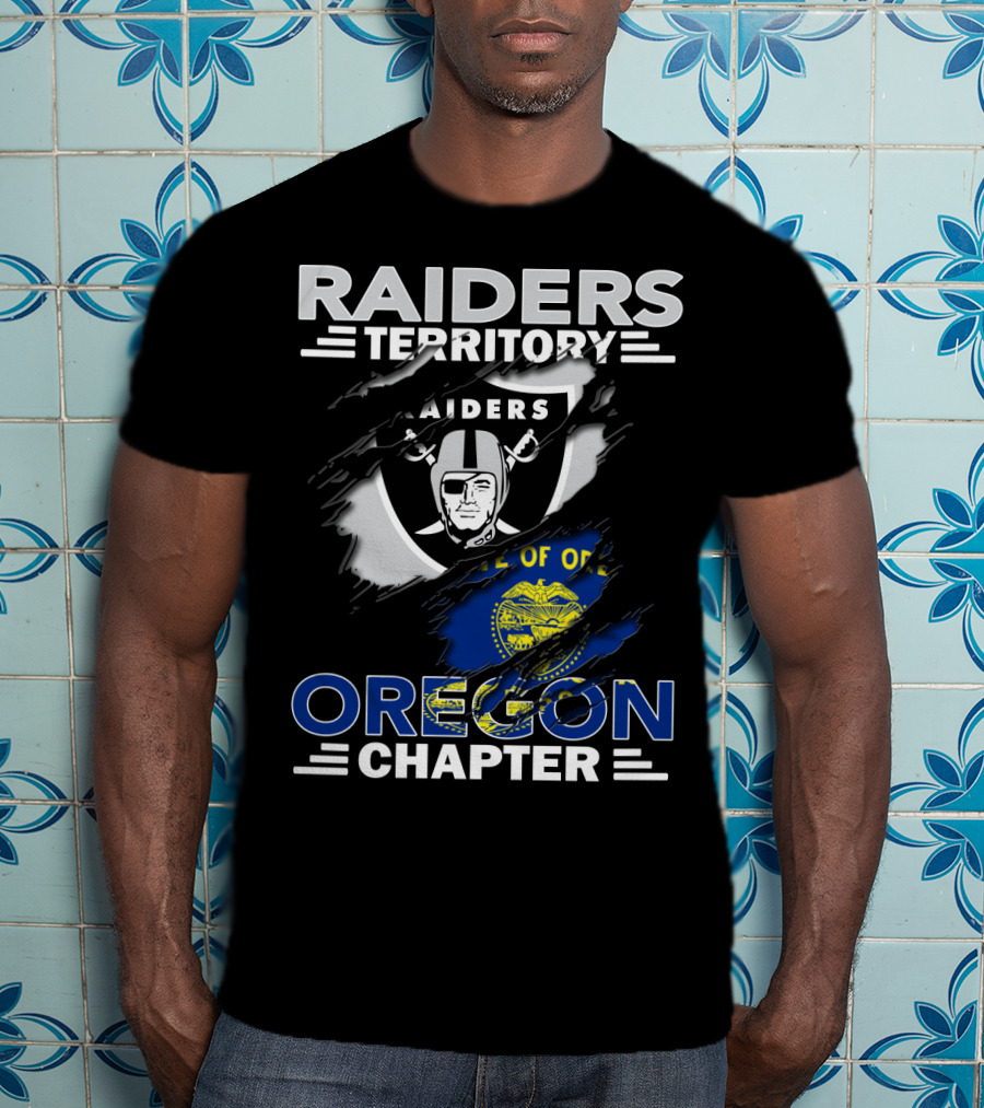 Raiders Territory Oregon Chapter State Of Oregon Flag T-Shirt