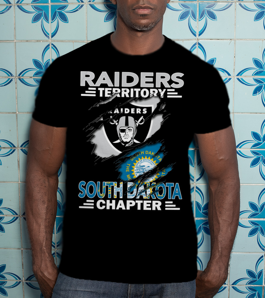Raiders Territory South Dakota Chapter With Team Logo And State Seal T-Shirt