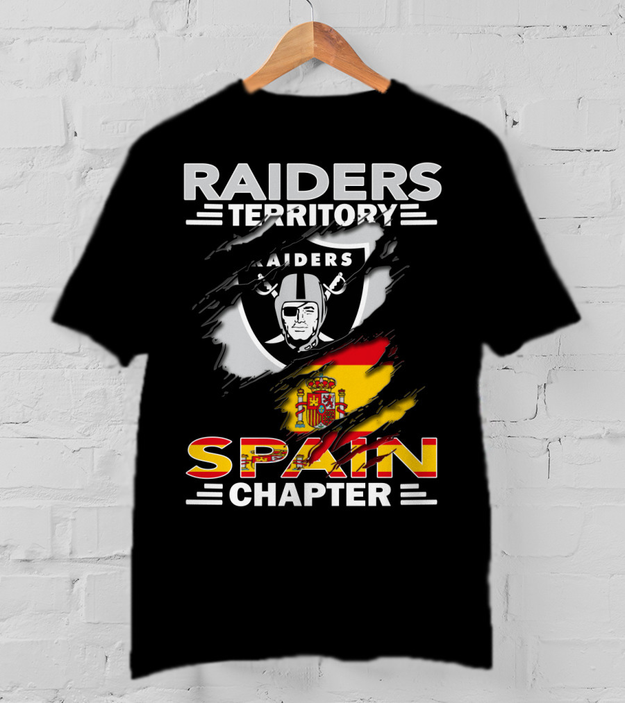 Raiders Territory Spain Chapter Flag And Shield T-Shirt