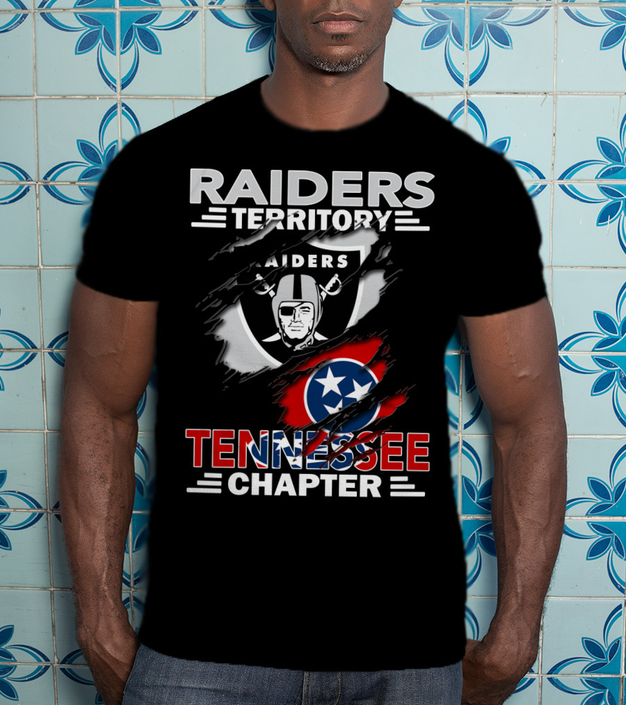 Raiders Territory Tennessee Chapter American Football Fan Emblem T-Shirt