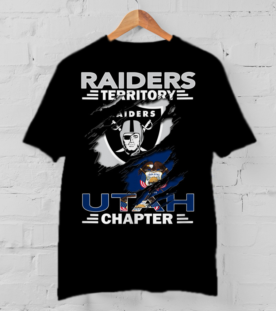 Raiders Territory Utah Chapter NFL Team Flag T-Shirt
