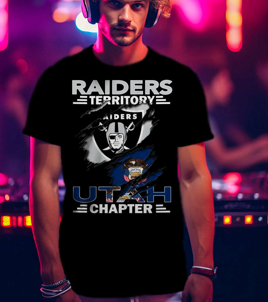 Raiders Territory Utah Chapter NFL Team Flag T-Shirt