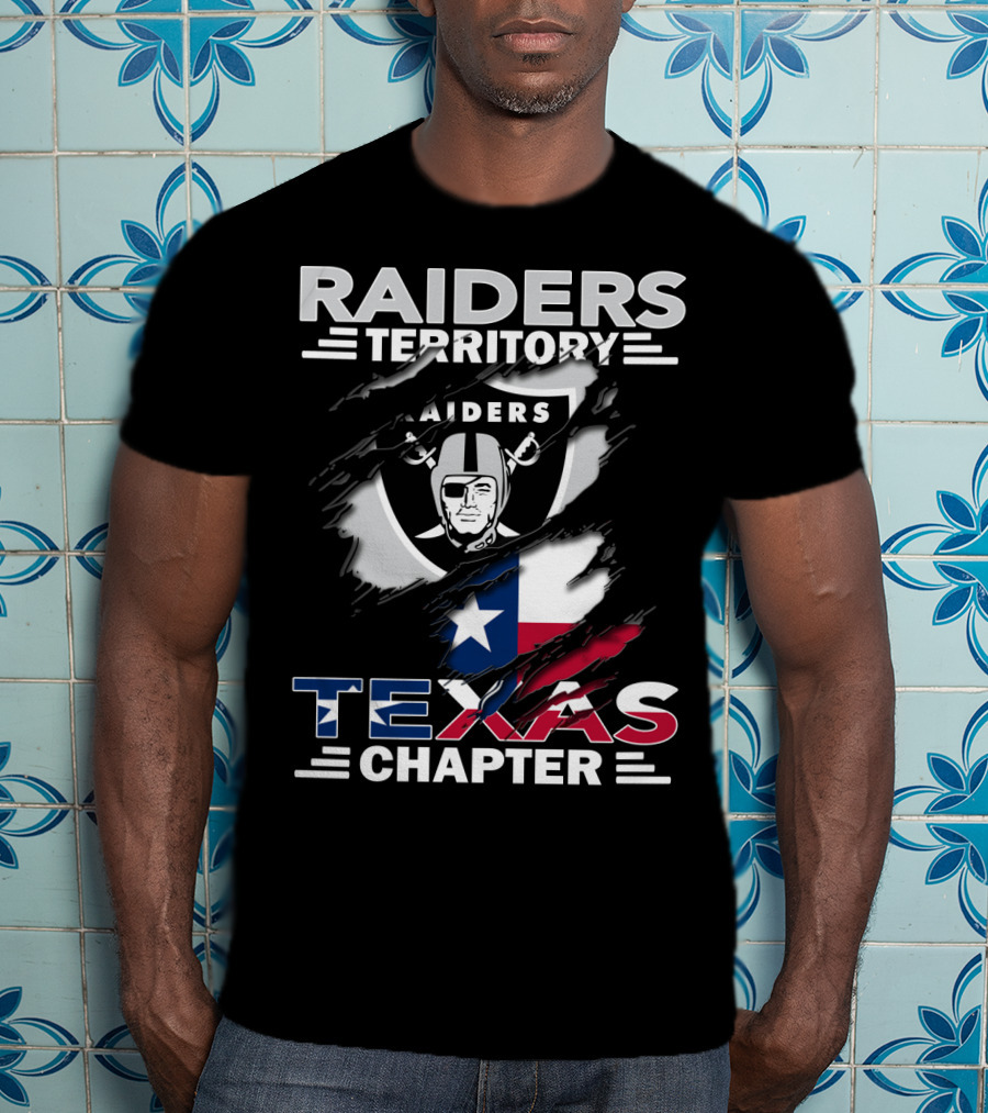 Raiders Territory Texas Chapter Flag And Shield Emblem T-Shirt