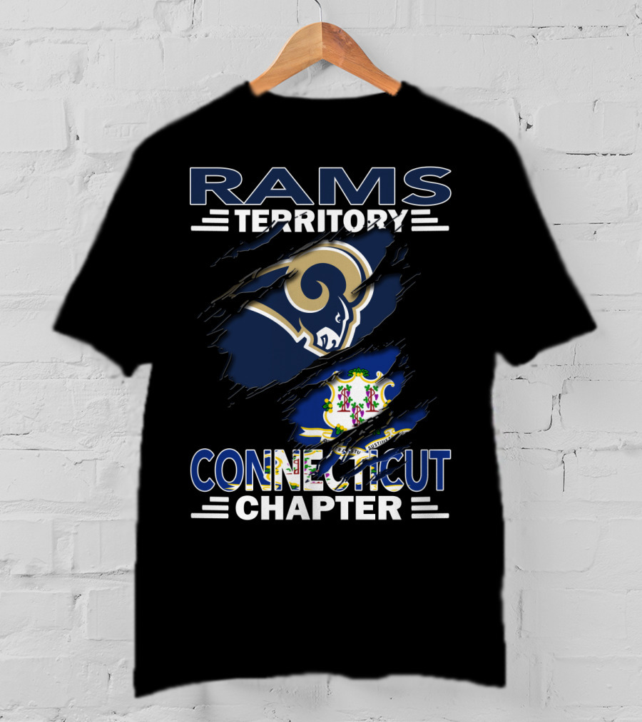Rams Territory Connecticut Chapter NFL Team Fan Emblem T-Shirt