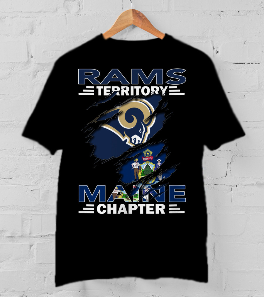 Rams Territory Maine Chapter With State Flag T-Shirt