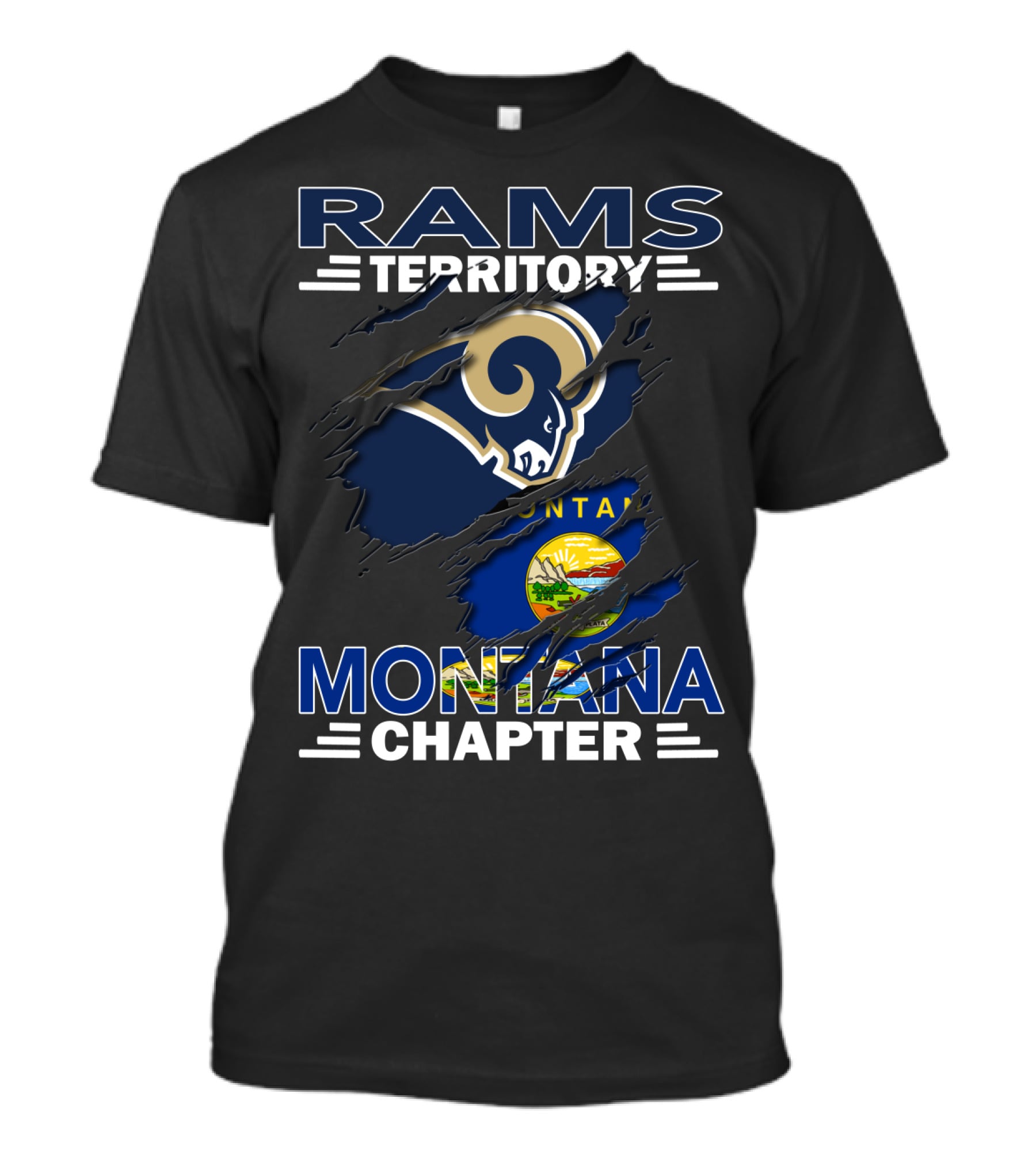Rams Territory Montana Chapter NFL Team Fans T-Shirt