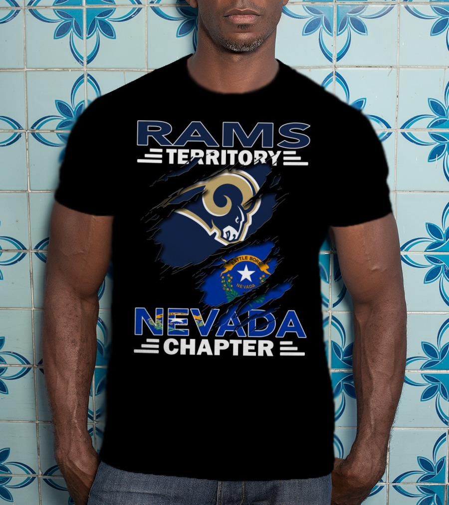Rams Territory Nevada Chapter Battle Born Flag Integration T-Shirt
