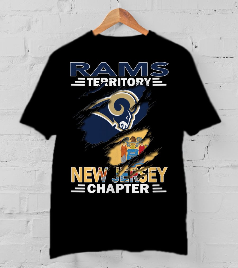 Rams Territory New Jersey Chapter Featuring Iconic Ram Logo And State Seal T-Shirt