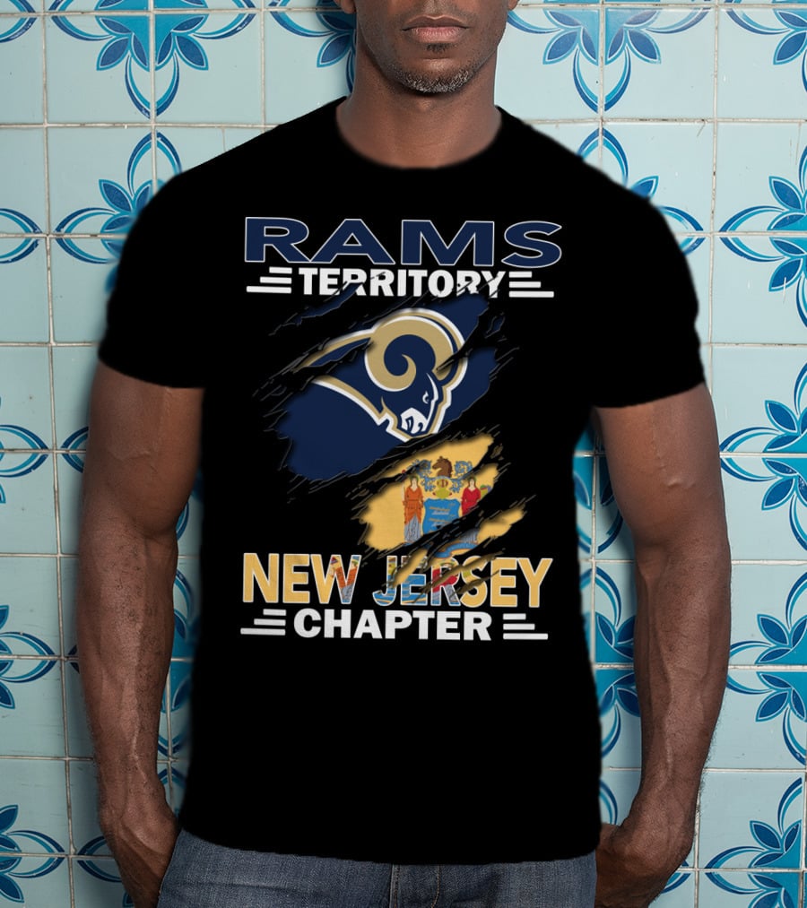 Rams Territory New Jersey Chapter Featuring Iconic Ram Logo And State Seal T-Shirt