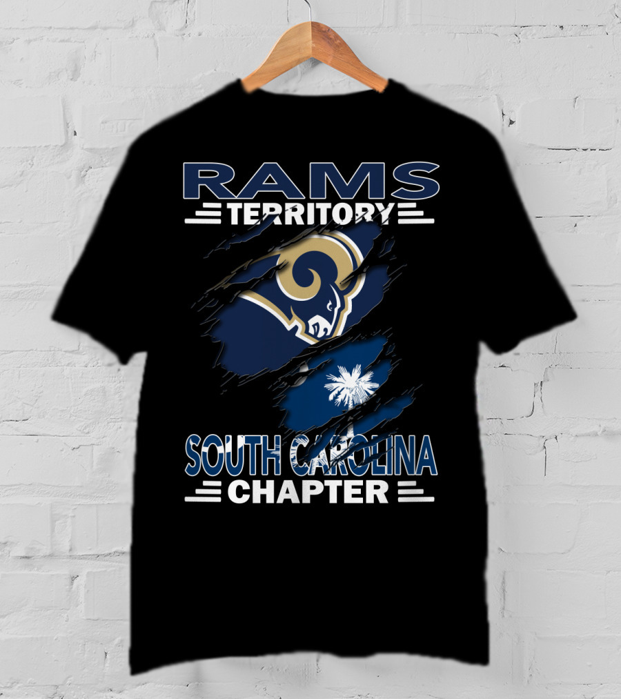 Rams Territory South Carolina Chapter With Rams Logo And State Flag Elements T-Shirt