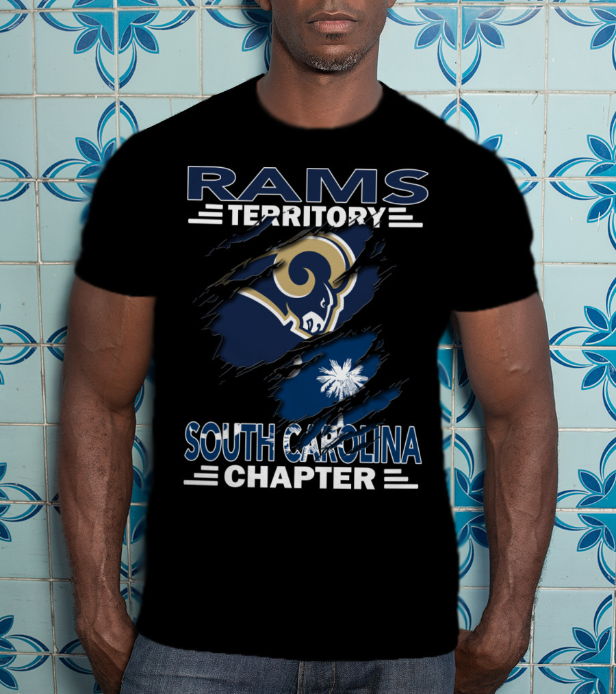 Rams Territory South Carolina Chapter With Rams Logo And State Flag Elements T-Shirt
