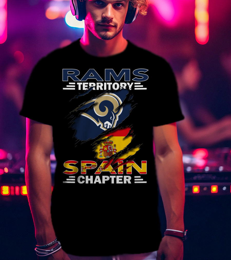 Rams Territory Spain Chapter Flag Crest T-Shirt