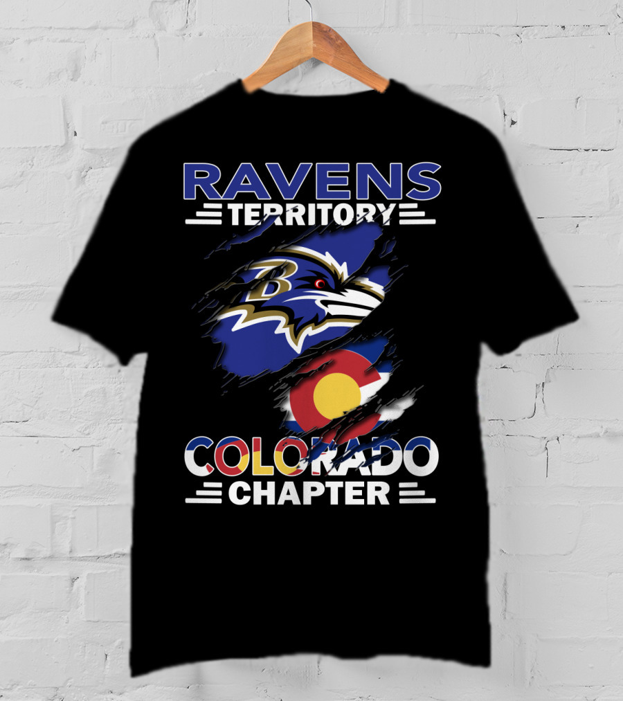 Ravens Territory Baltimore Logo Colorado Chapter T-Shirt