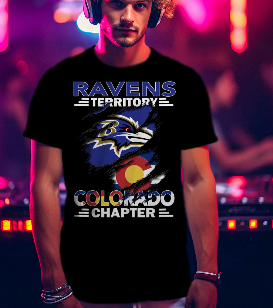 Ravens Territory Baltimore Logo Colorado Chapter T-Shirt