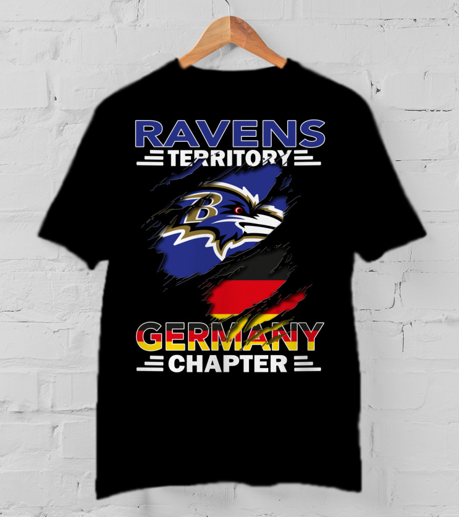 Ravens Territory Germany Chapter Baltimore Ravens Germany Flag T-Shirt