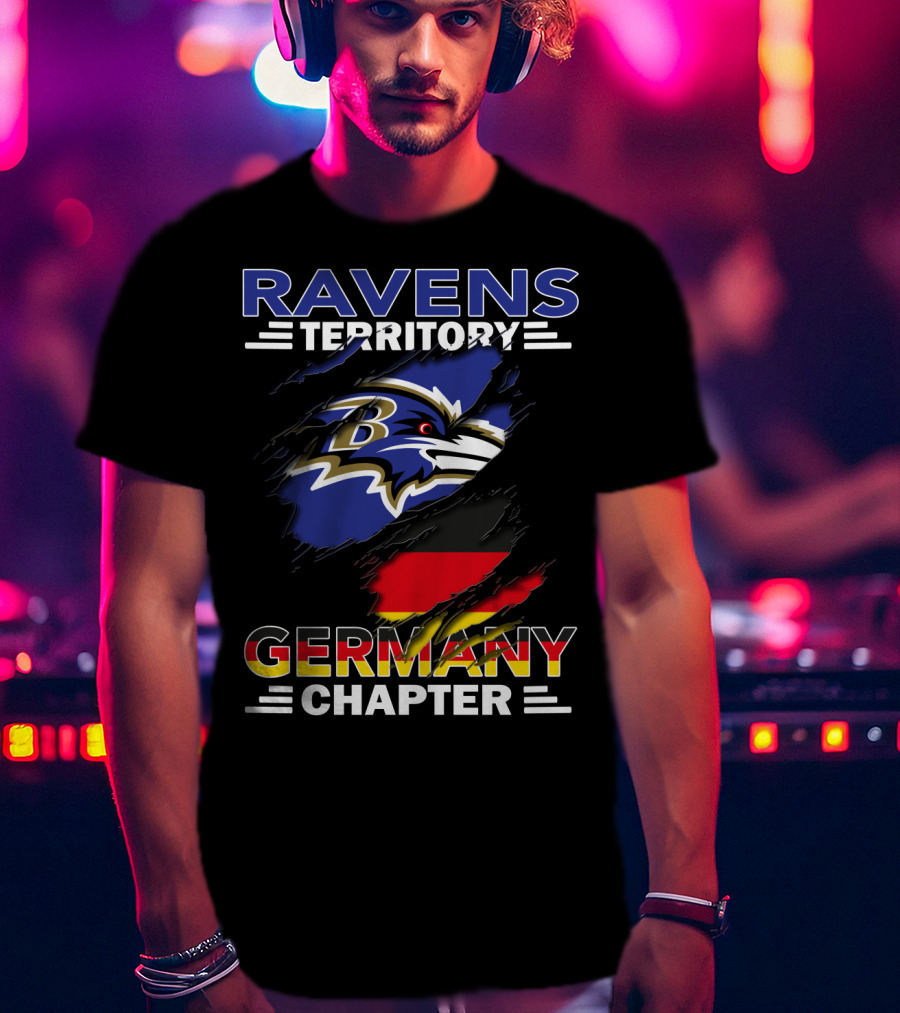 Ravens Territory Germany Chapter Baltimore Ravens Germany Flag T-Shirt