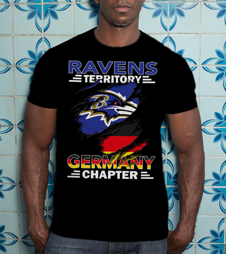 Ravens Territory Germany Chapter Baltimore Ravens Germany Flag T-Shirt