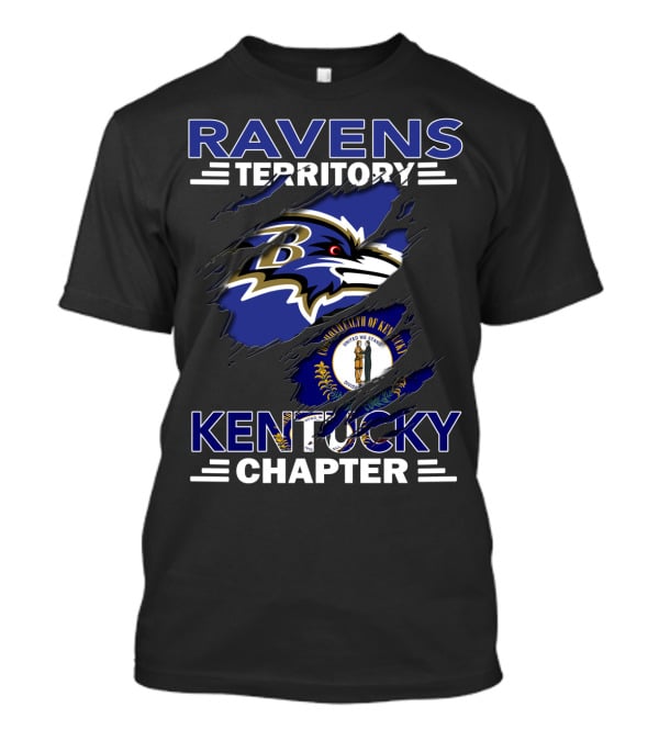 Ravens Territory Kentucky Chapter Baltimore Football Fan Group T-Shirt