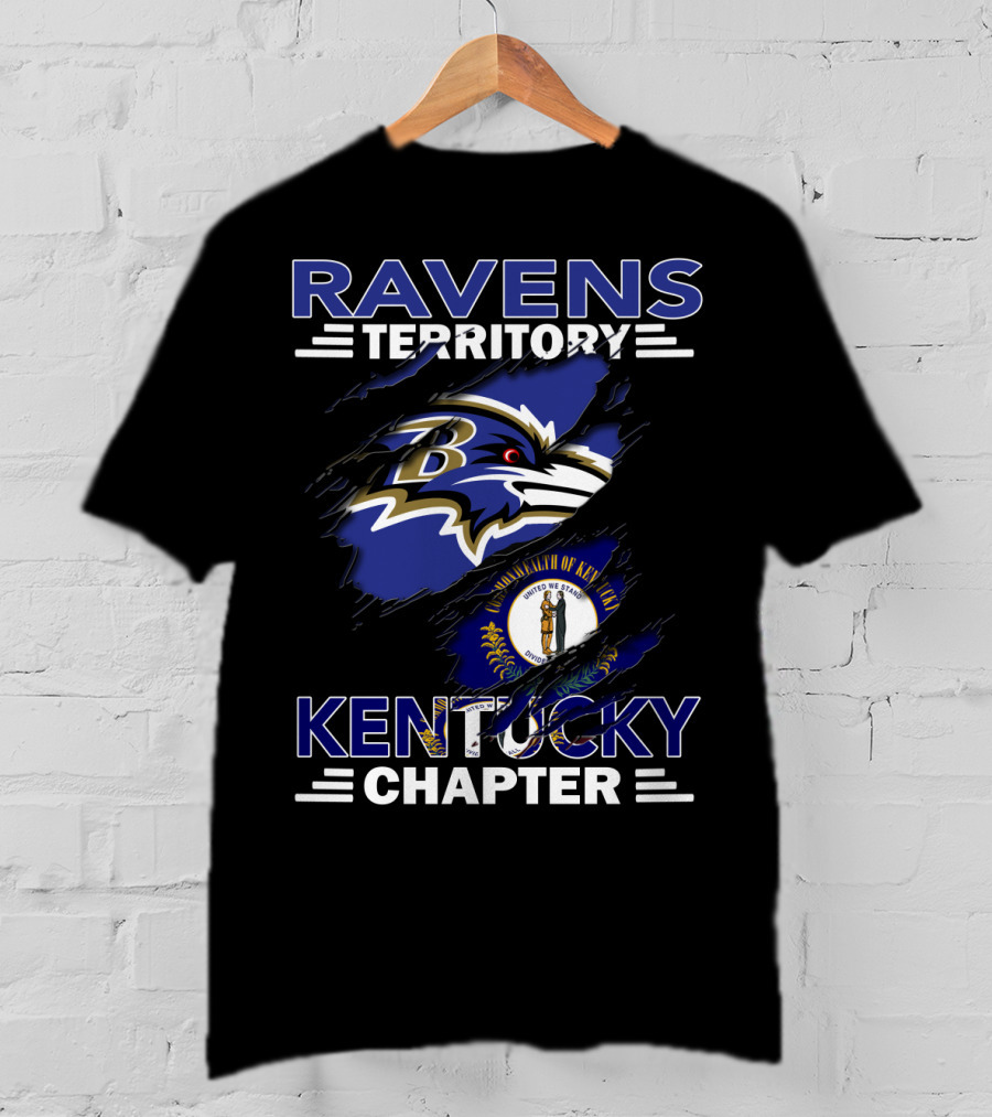 Ravens Territory Kentucky Chapter Baltimore Football Fan Group T-Shirt