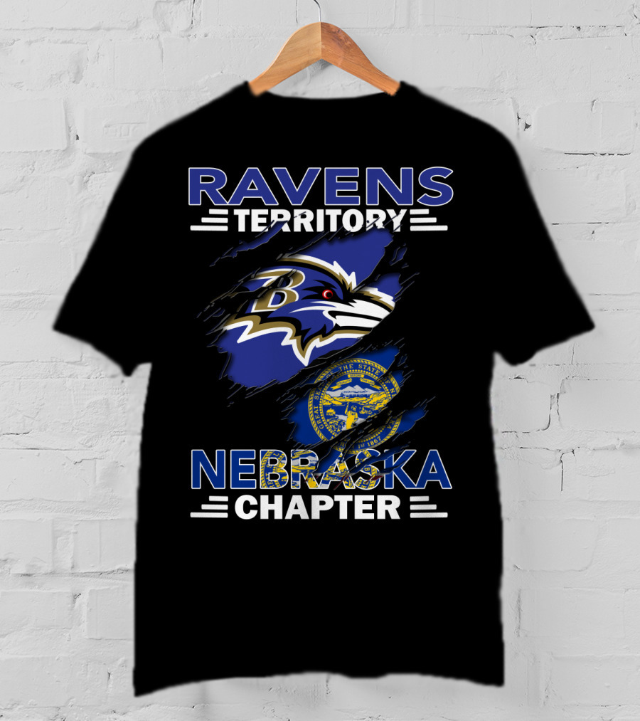 Ravens Territory Nebraska Chapter Baltimore Ravens Fan Group T-Shirt