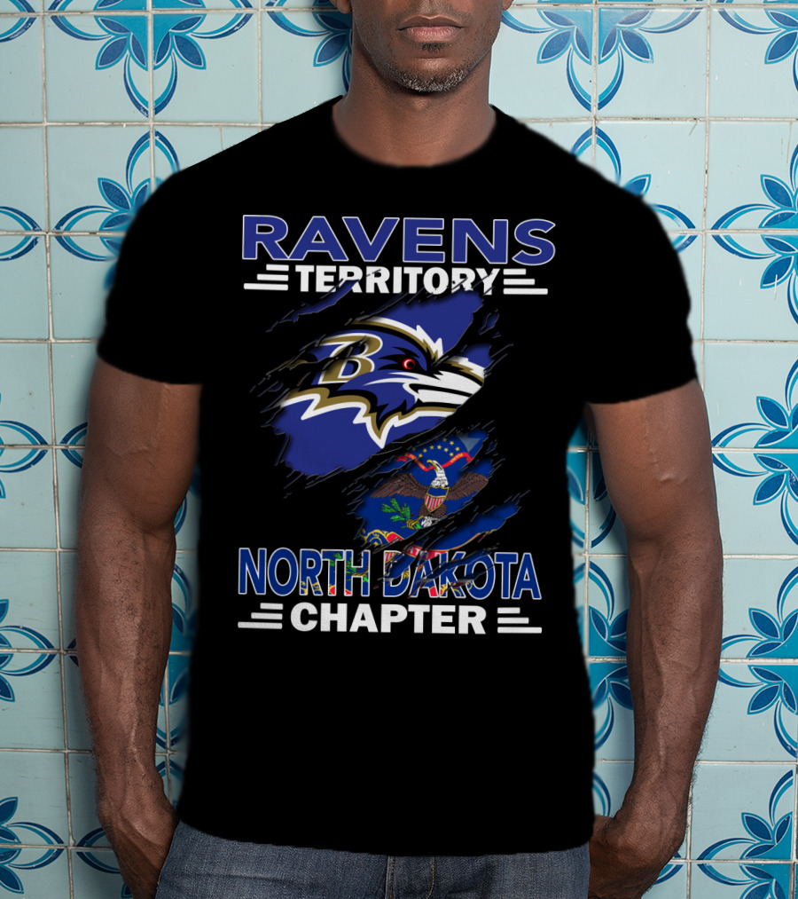 Baltimore Ravens Territory North Dakota Chapter T-Shirt