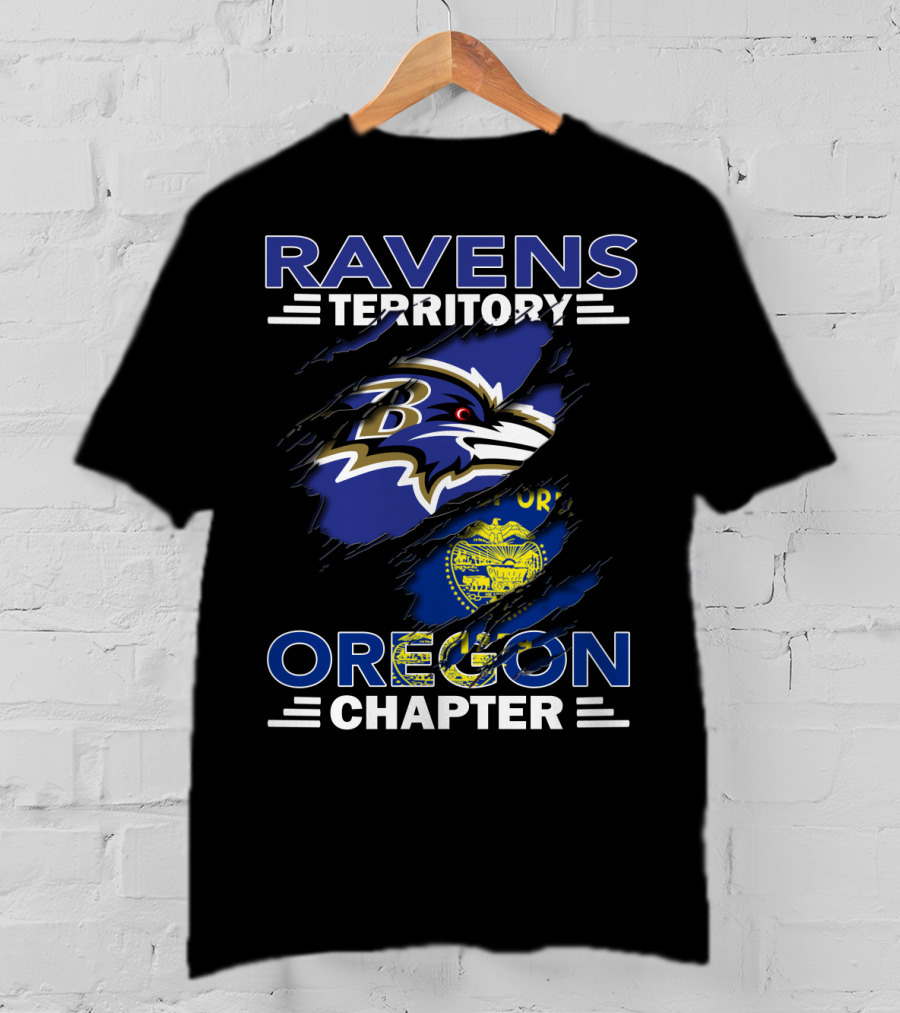 Ravens Territory Oregon Chapter Baltimore Ravens Fan Club T-Shirt