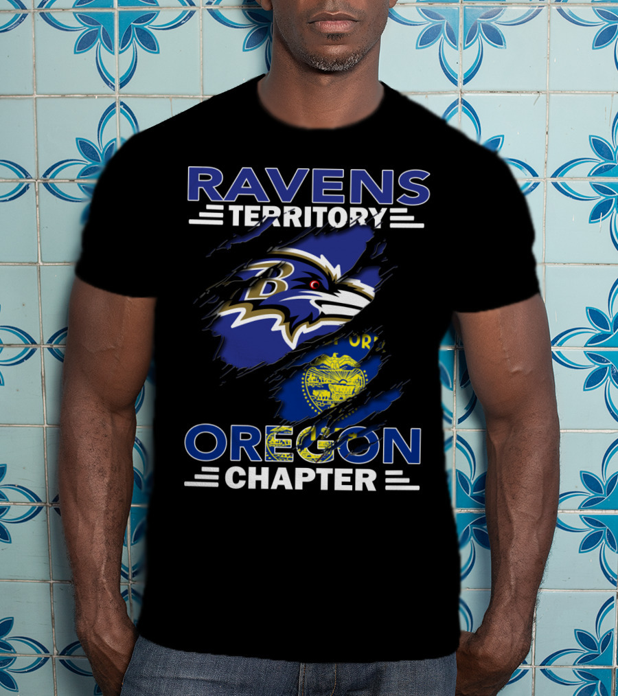 Ravens Territory Oregon Chapter Baltimore Ravens Fan Club T-Shirt